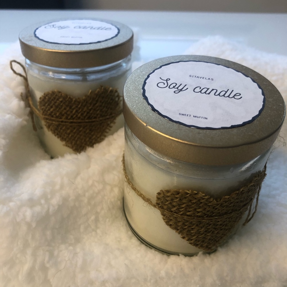 SOY CANDLES  two ( sweet muffin ) 🧁❤️
